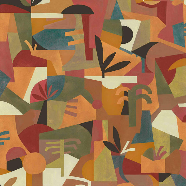 Wallpaper Tres Tintas - Tahiti Expression Orange