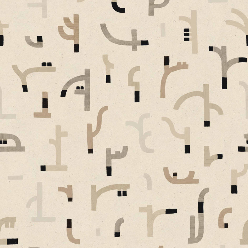 Behangstaal Tres Tintas - Tribal Tongue Beige
