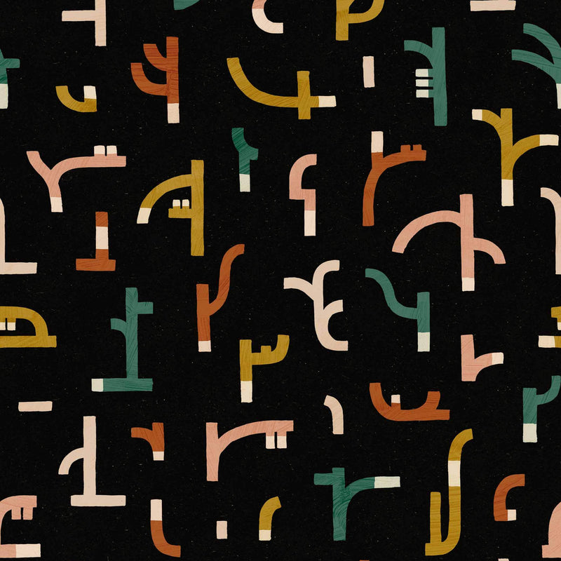 Behangstaal Tres Tintas - Tribal Tongue Black