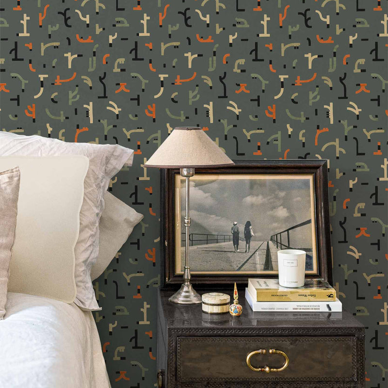 Tres Tintas Wallpaper - Tribal Tongue Blue