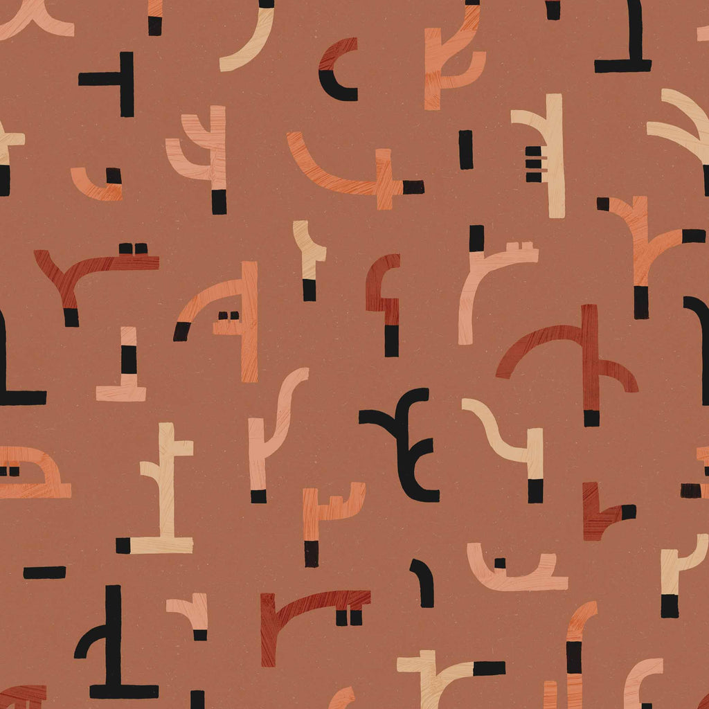 Tres Tintas Wallpaper - Tribal Tongue Red