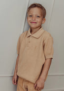 Two you label - Richie Knitted Polo - Shortsleeve - Honey