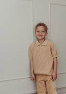 Two you label - Richie Knitted Polo - Shortsleeve - Honey