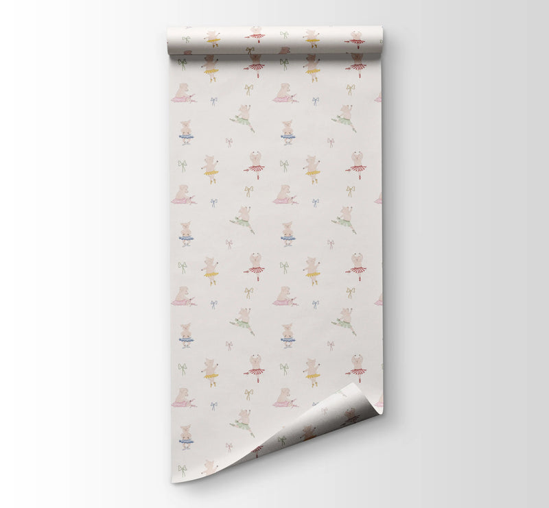 Wallpaper Atelier Florentine - Ballerina pigs