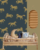 Behang Meet me at the Wall - Magic Horses - Night Blue - Joëlle Wehkamp