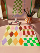 Wallpaper Meet me at the Wall - Square blocks green - Aniek Bartels