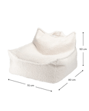 Wigiwama - Teddy Beanbag - Creme Weiß