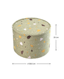 Wigiwama - Mossgroen Terrazzo Round Pouf