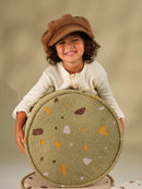 Wigiwama - Mossgroen Terrazzo Round Pouf