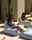 Wigiwama - silla de bolsas de frijoles al aire libre azul