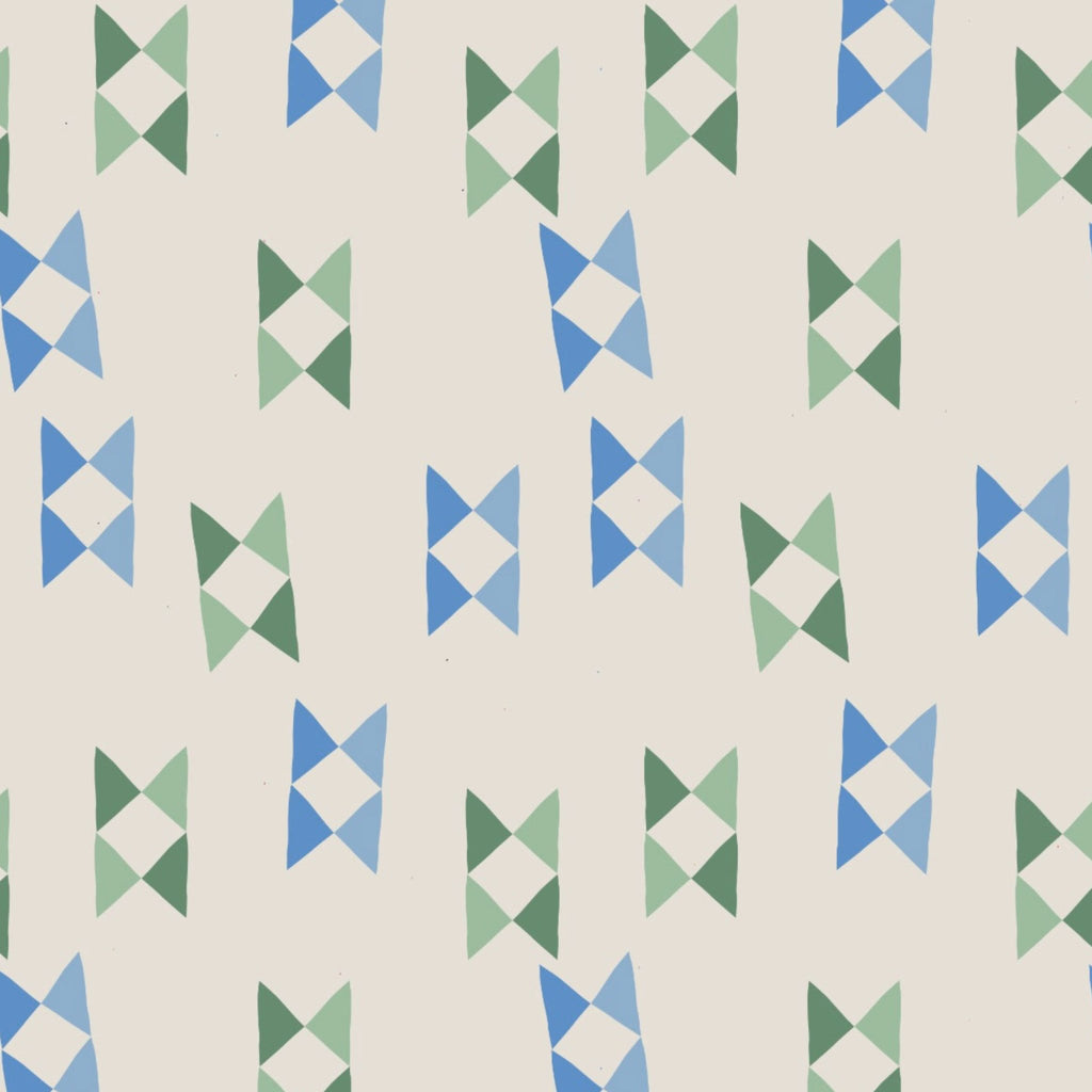 Wallpaper sample Play at Slaep - Wow Bow Blues - Carolien Baudoin