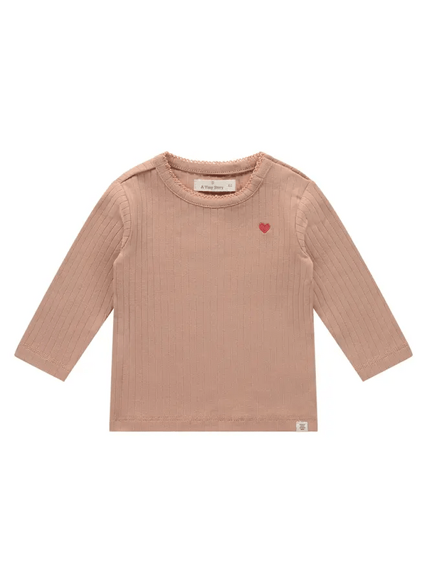 A Tiny Story - Baby T-Shirt mit langen Ärmeln - Dusty Coral