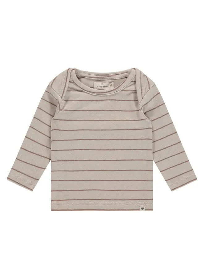 A Tiny Story - Baby t-shirt long sleeve - Pearl Stripe