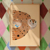 Owl Cream poster Aniek Bartels – uil illustratie A3 kunstprint als wanddecoratie voor kinderkamer
