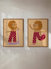 Set Skating Lion posters Aniek Bartels – leeuw op step en rolschaatsen als kinderkamer wanddecoratie