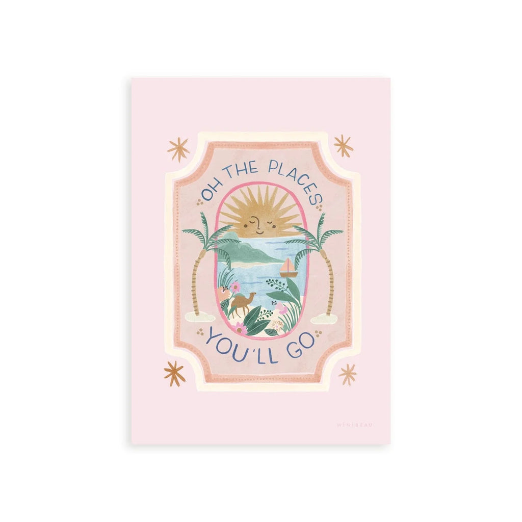 Minibeau Affiche Oh The Places You'll Go – Poster d’aventure pour chambre d’enfant