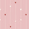 Échantillon de papier peint Atelier Florentine - Cœurs - Rose et rouge