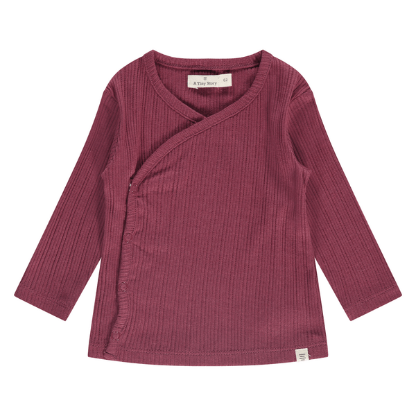 A Tiny Story - Wrap T-shirt - Cranberry