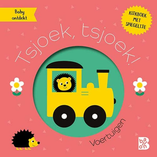 Kinderboek Baby ontdekt kijkboekje met spiegeltje voertuigen