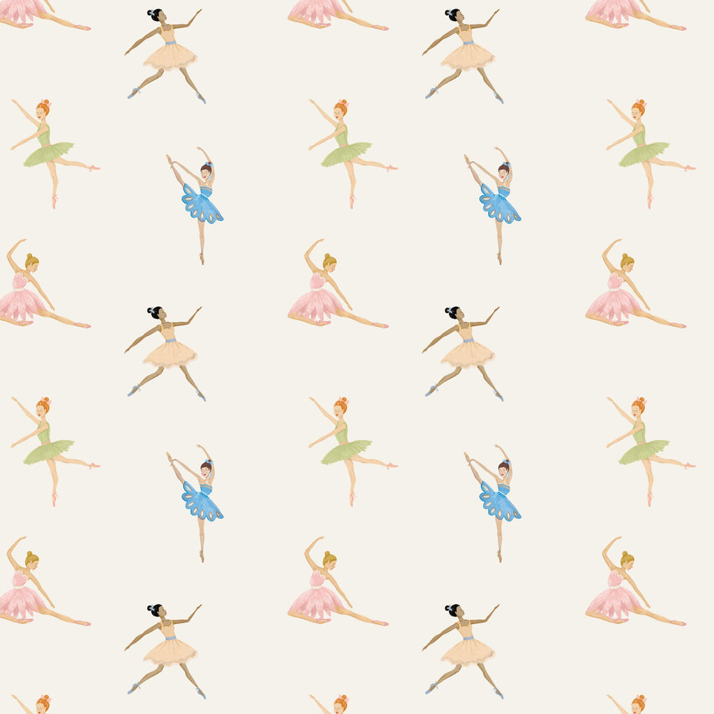 Atelier Florentine Carta da parati ballerine – Carta da parati per bambini ballerine | Carta da parati da sogno per cameretta femminile