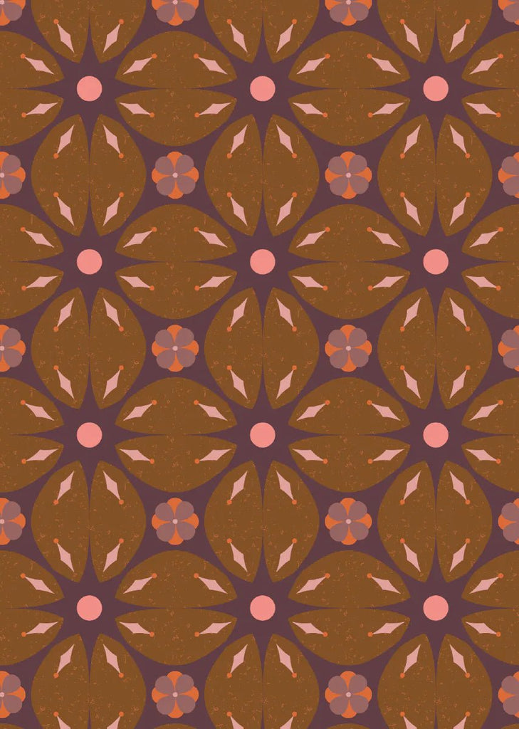 Wallpaper sample Bibelotte - Porto Chestnut