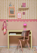 Behang Bibelotte - Geruit Toffee
