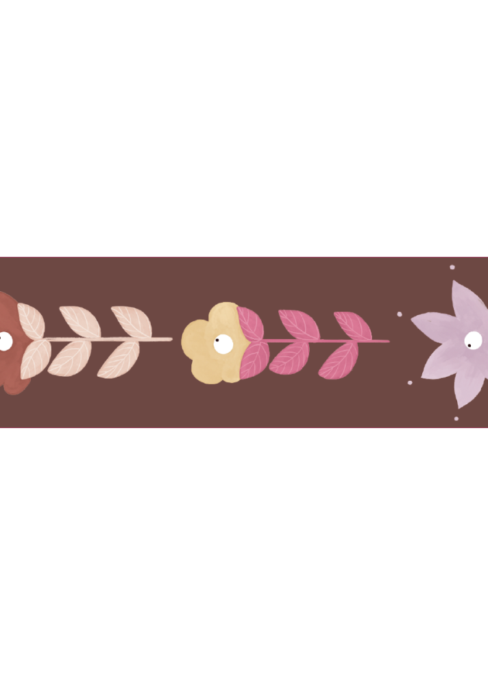 Bordure de papier peint en acier Bibelotte - Bohemian Merlot