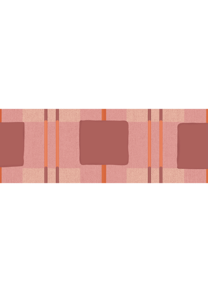 Bordure de papier peint en acier Bibelotte - Carreaux Framboise