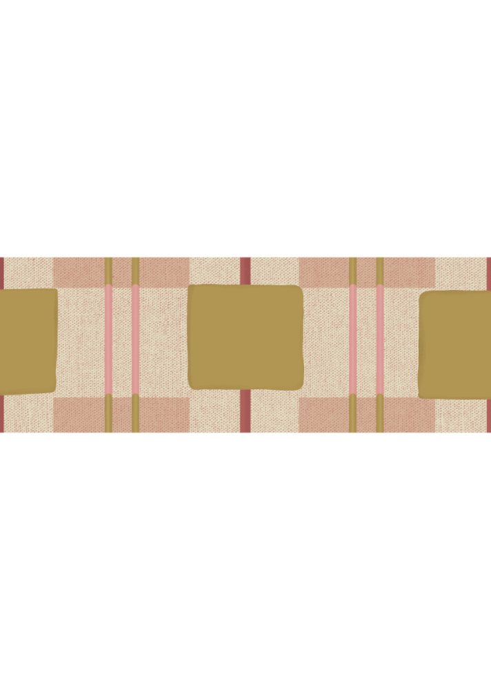 Bordure de papier peint en acier Bibelotte - Caramel à carreaux