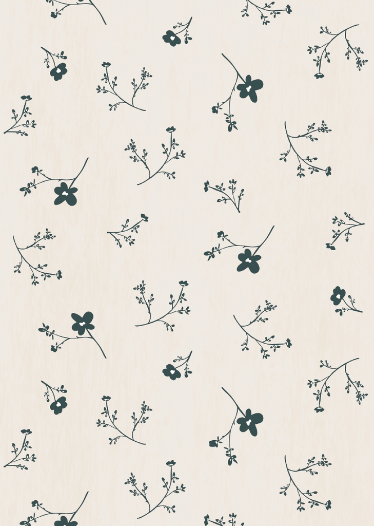 Wallpaper Bibelotte - Sea of ​​flowers large denim blue