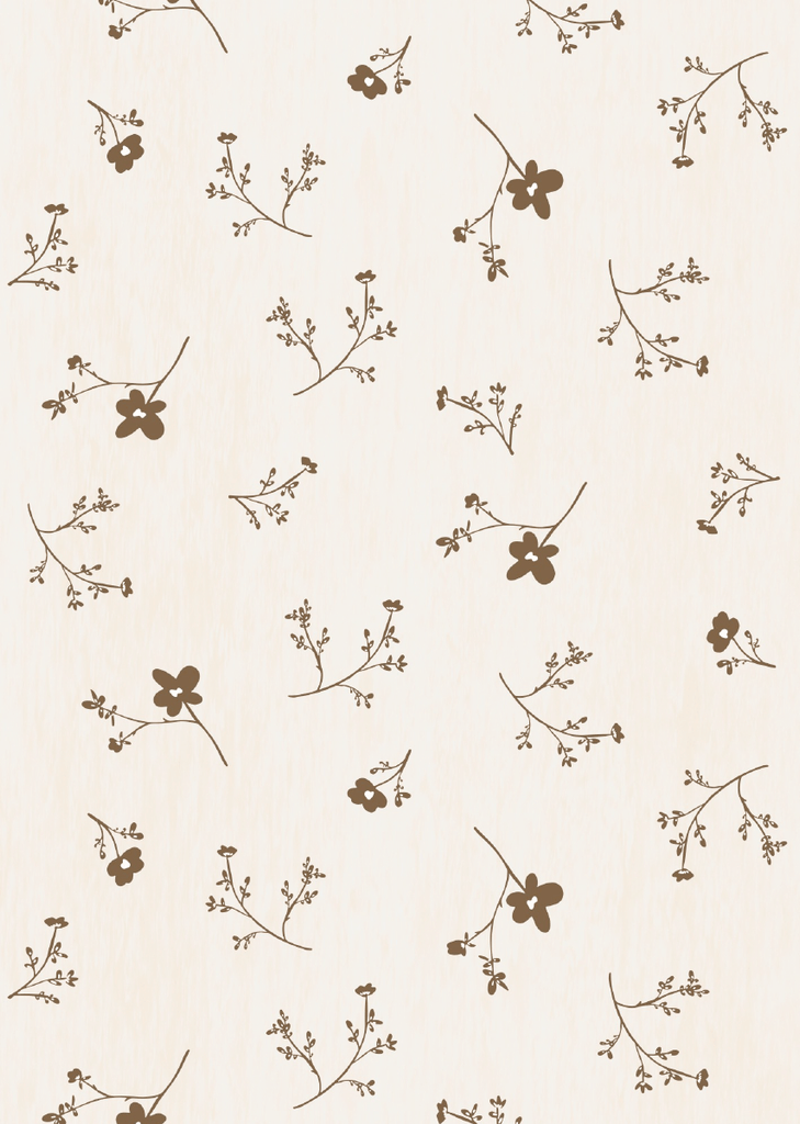 Wallpaper sample Bibelotte - Sea of ​​Flowers Large - Brown