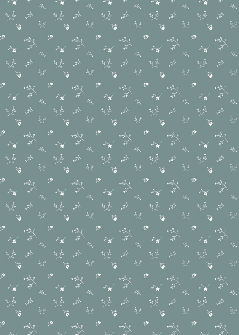 Wallpaper Bibelotte - Sea of ​​flowers small denim blue