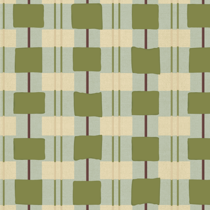 Wallpaper fabric Bibelotte - Checked Air