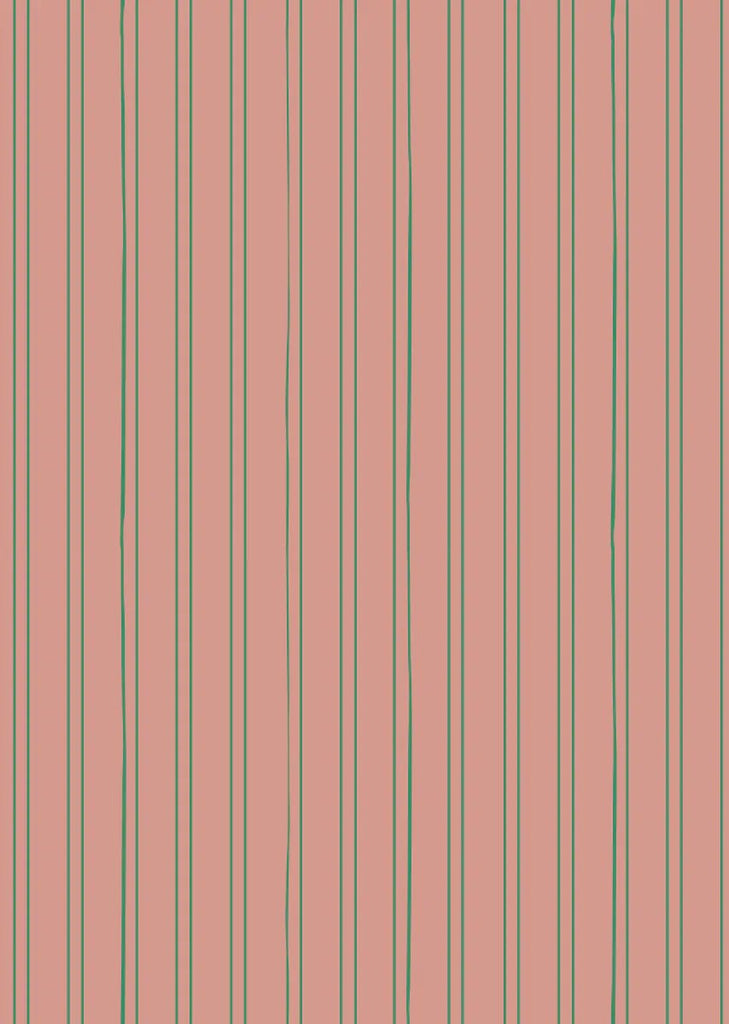  Bibelotte Wallpaper Sample - Striped Raspberry