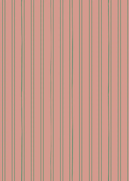  Bibelotte Wallpaper Sample - Striped Raspberry