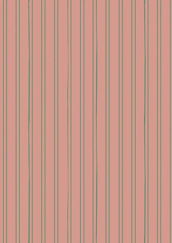  Bibelotte Wallpaper Sample - Striped Raspberry