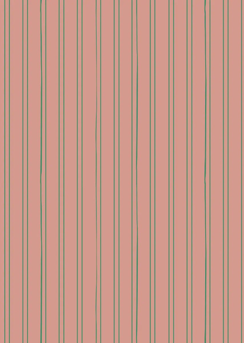  Bibelotte Wallpaper Sample - Striped Raspberry