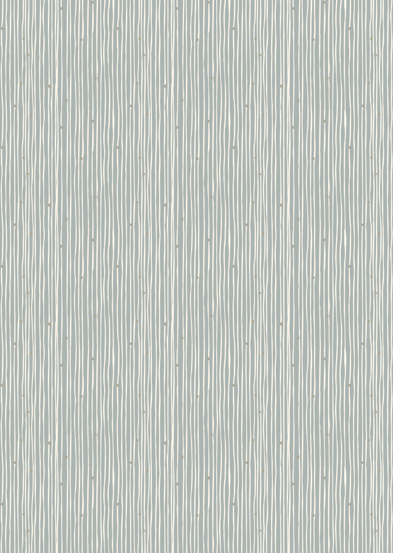 Wallpaper Sample Bibelotte - Line Pattern Blue