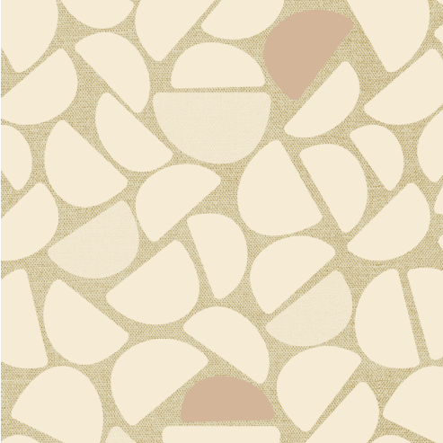 organisch kiezelsteen behang in crème en mosgroen van Bibelotte in de kleur beige