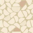 organisch kiezelsteen behang in crème en mosgroen van Bibelotte in de kleur beige