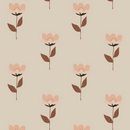 Wallpaper Bibelotte - Retro Flower Pink
