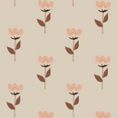 Wallpaper Bibelotte - Retrobloem Pink