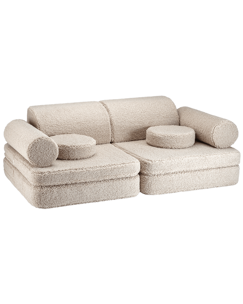 Wigiwama - Biscuit Sofa aus Teddystoff