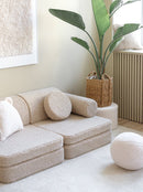 Wigiwama - Biscuit Bankstel teddy stof