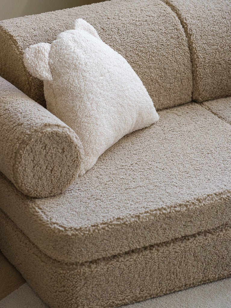 Wigiwama - Biscuit Sofa aus Teddystoff