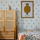 Dekornik behang – Blauwe strepen Little cherries