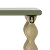 wandplank mosgroen beige gedraaide poten