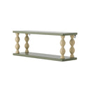 wandplank mosgroen beige gedraaide poten