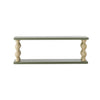 Bibiola Shelf Bloomingville Mini wandplank mosgroen beige gedraaide poten