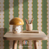 Wallpaper Bobbin Stripes - Cream Green